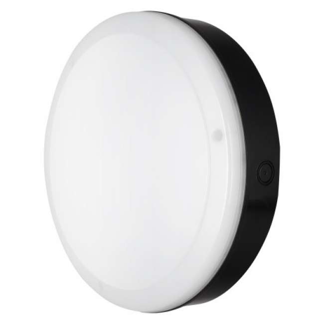 Priser på Ledvance Surface Bulkhead udendørs væglampe med sensor, sort, 3000K, Ø25 cm