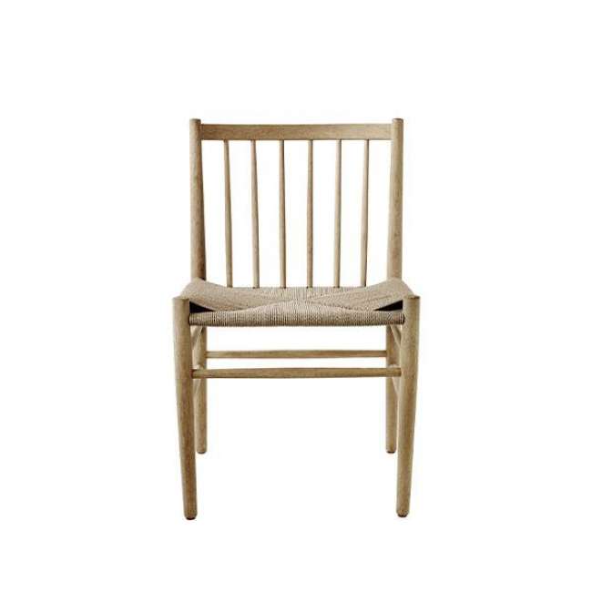 Priser på FDB Møbler - J80 spisebordsstol, Svanemærket Eg, natur lakeret med fletsæde