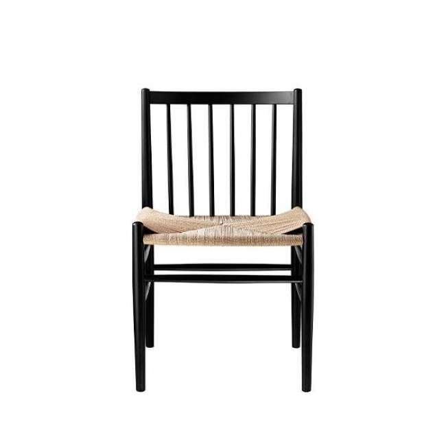 Priser på FDB Møbler - J80 spisebordsstol, Svanemærket Bøg, sort med fletsæde