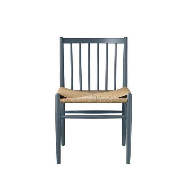 Priser på FDB Møbler - J80 spisebordsstol, Svanemærket Bøg, Blue grey med fletsæde