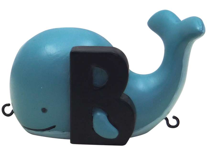 Priser på Kids by Friis - B bogstav med blåhval til navnetog