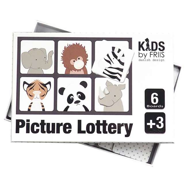 Priser på Kids by Friis - Billedlotteri, 6 plader og 36 brikker, Nohas ark