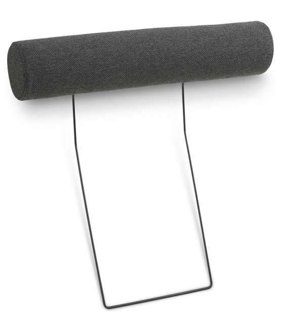 Priser på Ask nakkestøtte - antracitgrå polyester stof og sort metal