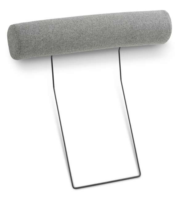 Priser på Ask nakkestøtte - lys granitgrå polyester stof og sort metal