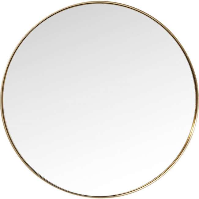 Priser på KARE DESIGN Curve MO Brass vægspejl, rund - spejlglas og messing stål (Ø100)