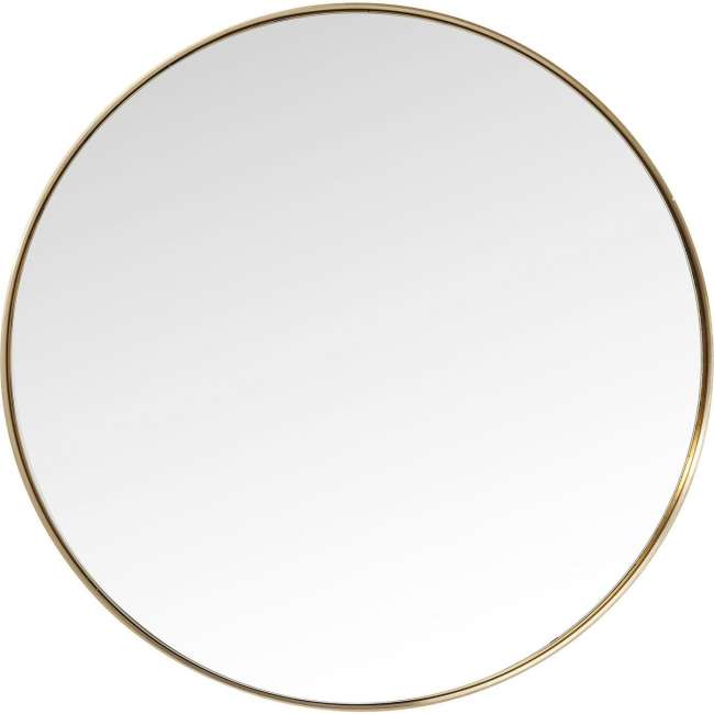 Priser på KARE DESIGN Curve Round spejl - spejlglas og messingbelagt ramme, rund (Ø 100)