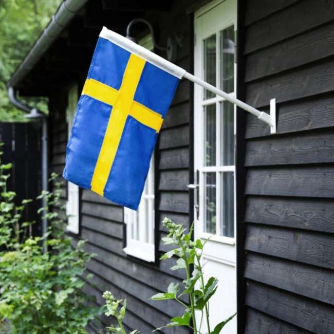 Priser på Langkilde & Søn - Facadestang med Svensk flag