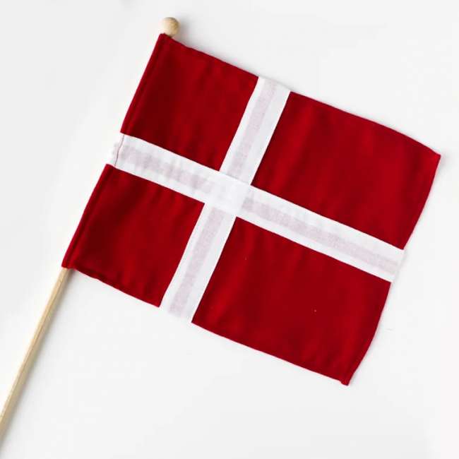 Priser på Langkilde & Søn - Fødselsdagsflag på pind - hurra-flag