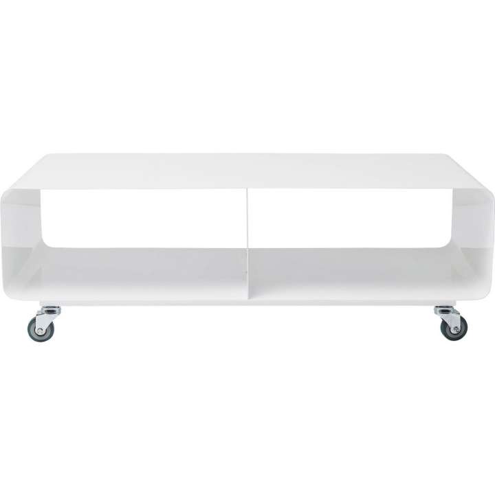 Priser på KARE DESIGN Lounge TV-bord, med hjul - hvid stål (90x42)