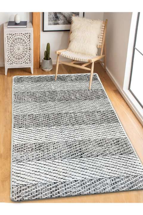 Priser på TEPPI Tresse Hall gulvtæppe m. striber, rektangulær - multifarvet bomuld og chenille (150x240)