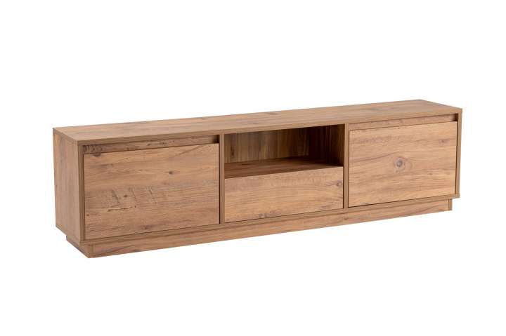 Priser på NORDVÄRK Vanguard TV-bord, m. 3 låger og 1 rum - Atlantic Pine melamin (160x29,5)