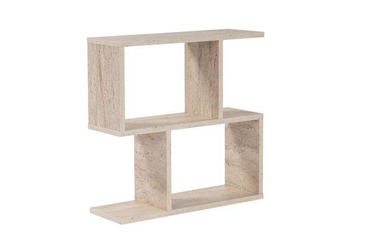 Priser på NORDVÄRK Life sidebord, m. 2 hylder, rektangulær - travertin melamin (60x20)