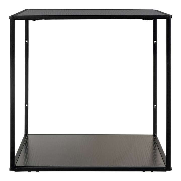 Priser på HOUSE NORDIC Vita væghylde - sort melamin og sort stål (36x36x36)