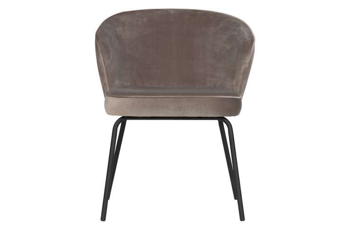 Priser på BEPUREHOME Admit spisebordsstol - khaki fløjl polyester og sort metal