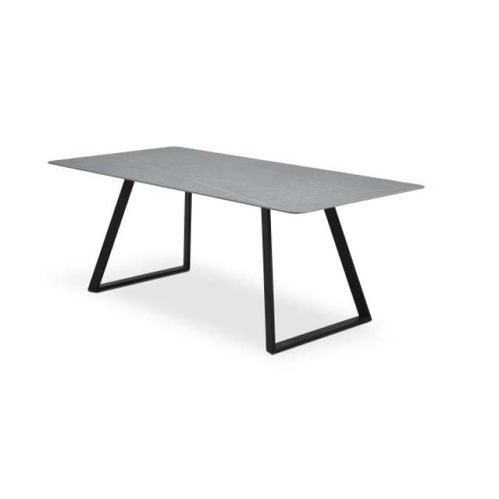 Priser på Arctic spisebord, rektangulær - grå keramik og sort metal (100x200)