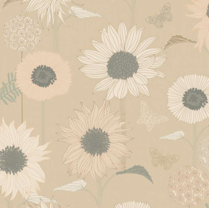 Priser på Engholm Textiles - Akryldug med antiskrid Sunflower Sense Notes by Susanne Schjerning - i metermål