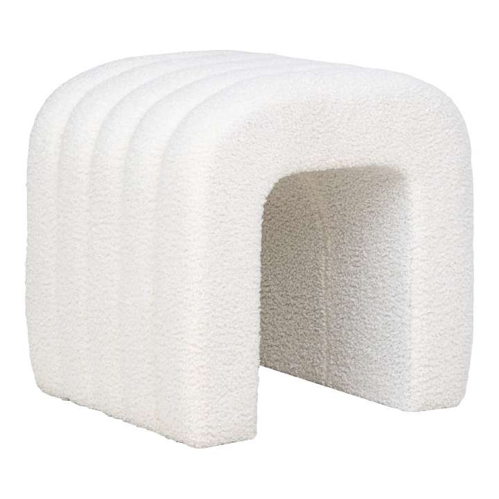 Priser på HOUSE NORDICÂ Puf, bouclé, hvid, 41x36,5 cm, HN1234