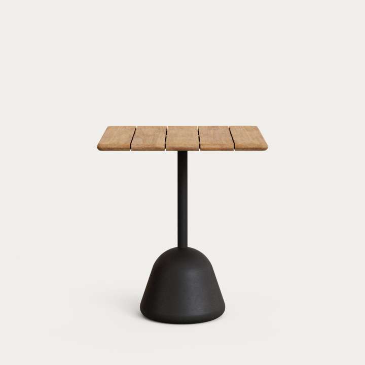 Priser på KAVE HOME Saura bord med akacieplade, naturlig finish og sort cementbund 70x70x75 cm