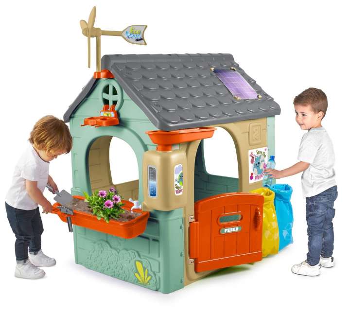Priser på Feber - Recycled Eco House legehus, 150x94x128cm