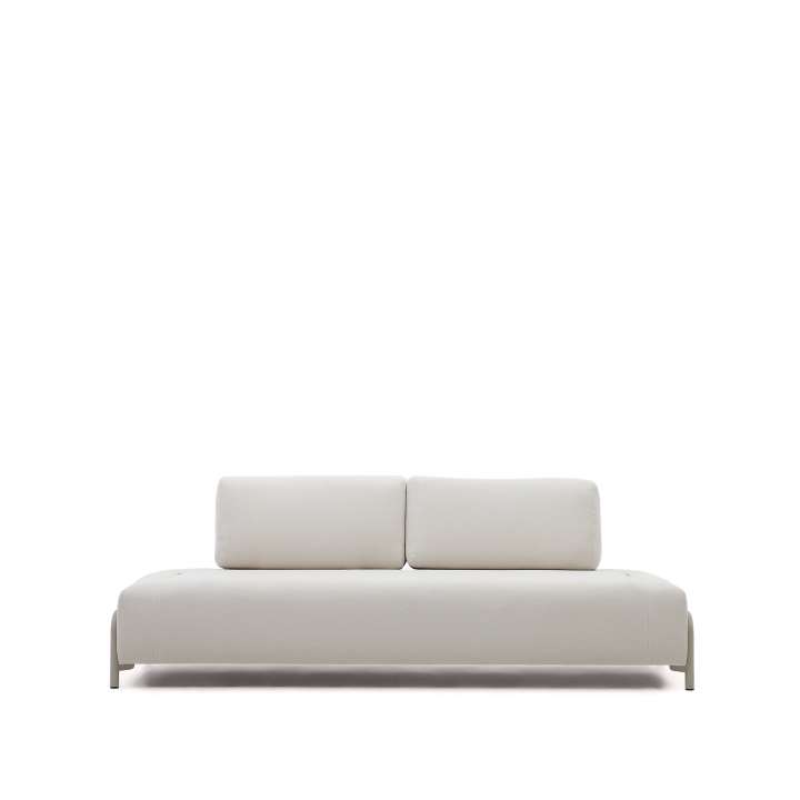 Priser på KAVE HOME Compo 3 pers. sofa - beige chenille med grå metalstruktur (232cm)