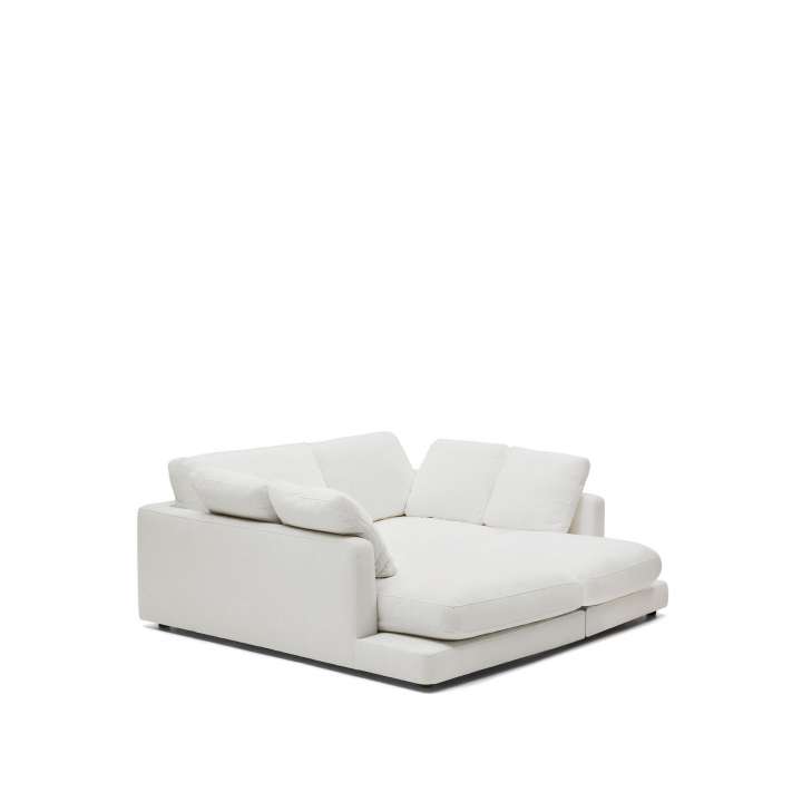 Priser på KAVE HOME Gala 3 pers. sofa, m. dobbelt chaiselong - hvid stof (210cm)