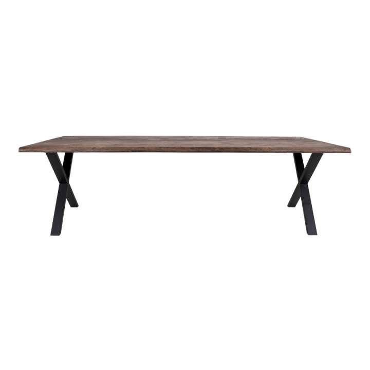 Priser på HOUSE NORDIC Toulon spisebord med bølget kant - smoked olieret eg og metal (300x100)