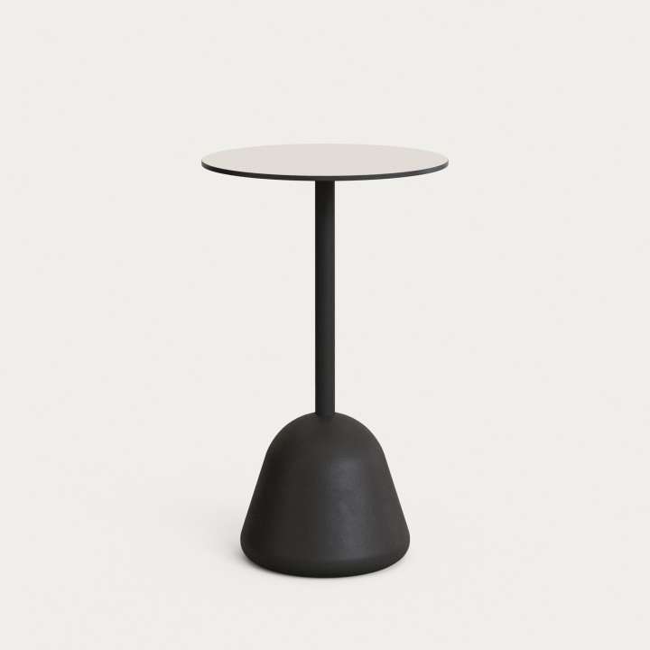 Priser på KAVE HOME Tiaret højt barbord med hvid plade og sort cementbund Ãƒ68 x 97 cm