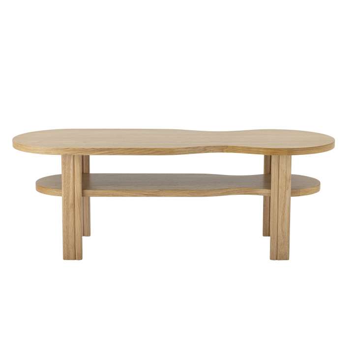 Priser på BLOOMINGVILLE Valria sofabord, m. 1 hylde, organisk - natur egefinér (120x43)