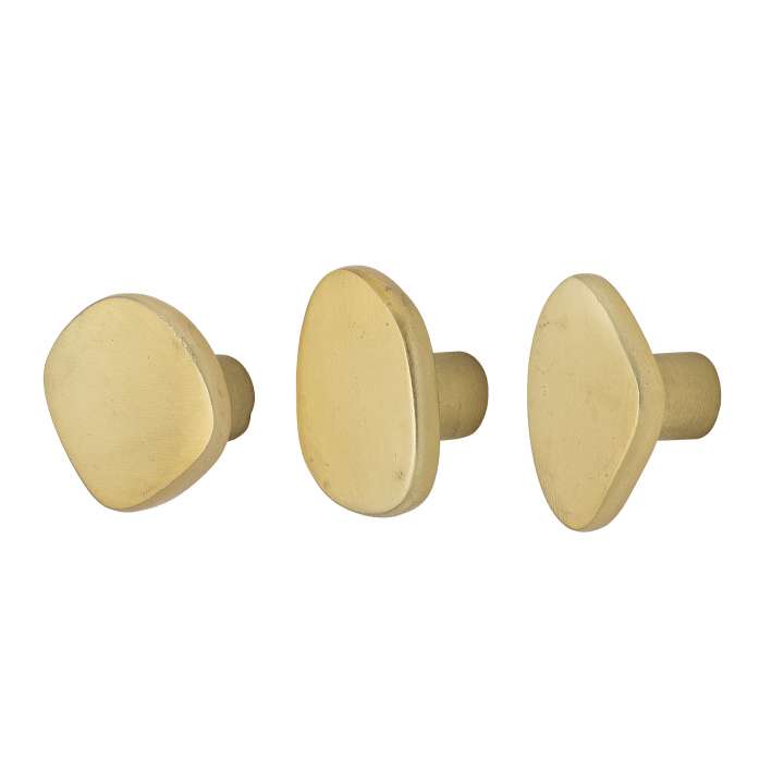 Priser på BLOOMINGVILLE Ferri Knag, Brass, Aluminium, sæt af 3, L4xH3xW4 cm
