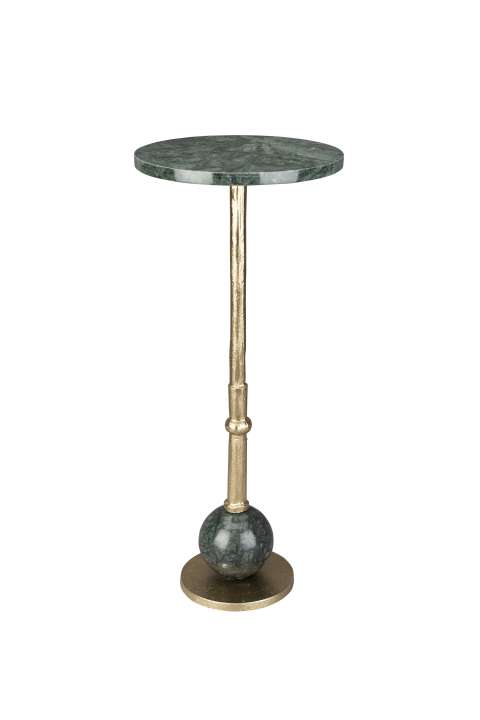 Priser på DUTCHBONE Everest sidebord, rund - grøn marmor og messing aluminium (Ø25)