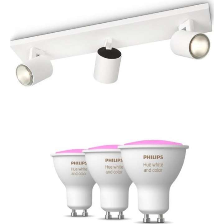 Priser på Philips Runner 3-Spot med Hue White Color Ambiance pærer