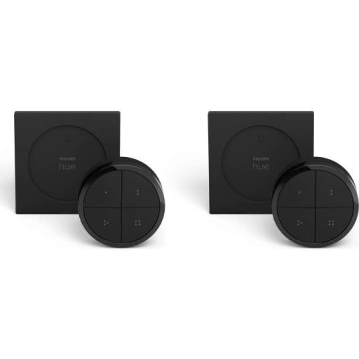 Priser på Philips Hue Tap Dial vægkontakt, sort, 2-pak