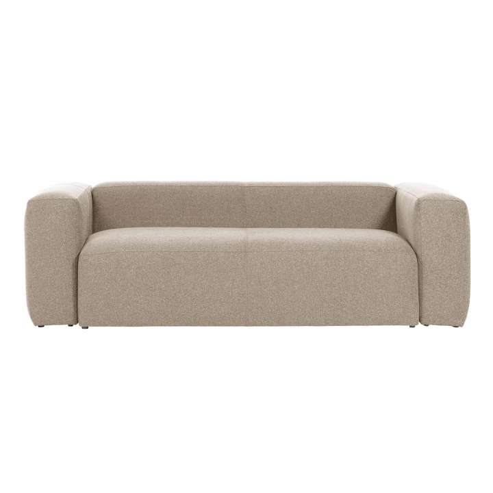 Priser på KAVE HOME Blok 3 pers. sofa - beige polyester og stål