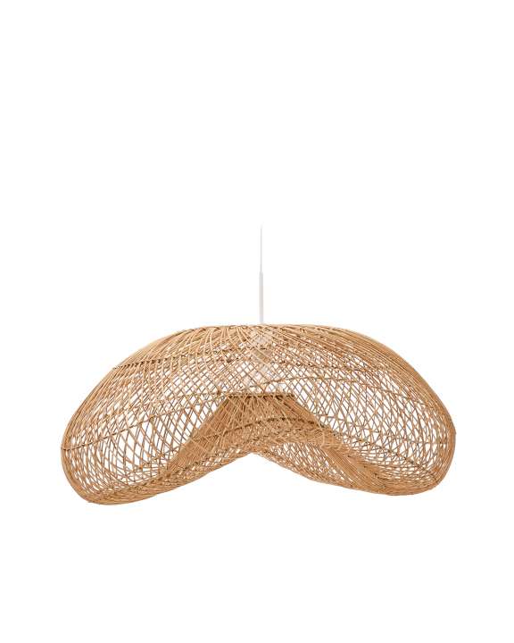Priser på KAVE HOME Isora loftlampeskærm i rattan med naturlig finish 81 x 56 cm