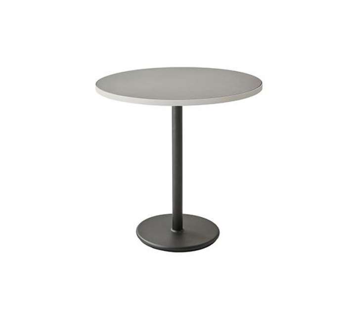 Priser på Cane-Line Go cafébord - Ø75 cm - Lavagrå med aluminium hvid