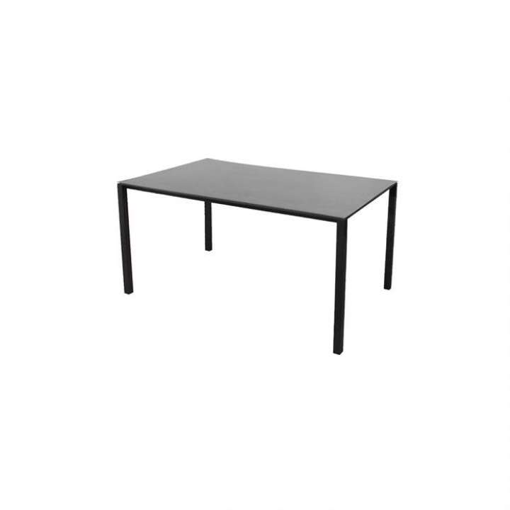 Priser på Cane-Line Pure havebord - 150 x 90 cm - Stel i lavagrå, bordplade i basalt grå
