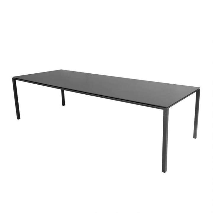 Priser på Cane-Line Pure havebord - 280x100 cm - Stel: Lavagrå - Bordplade: Nero sort