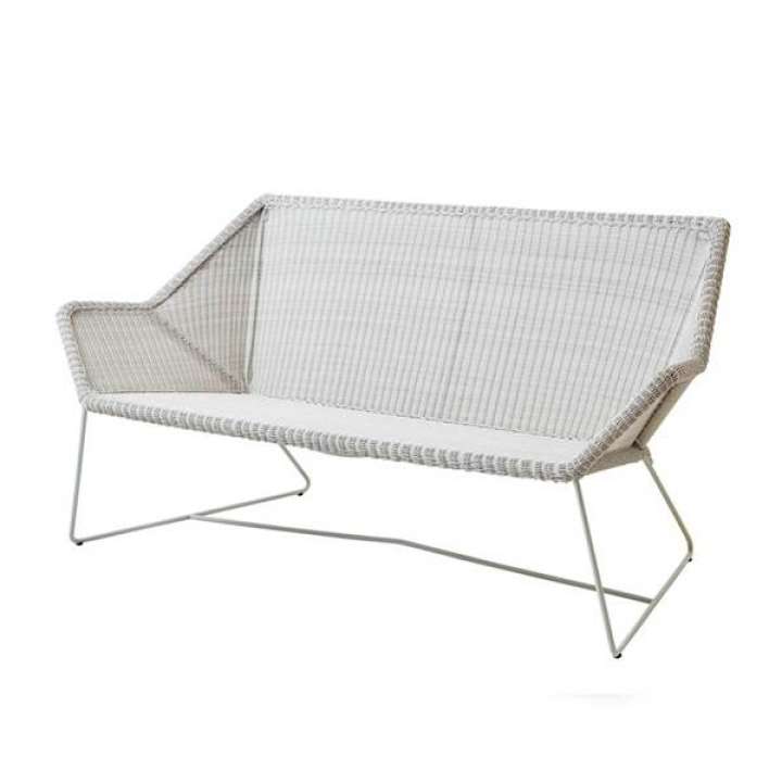 Priser på Cane-Line Breeze 2-personers havesofa - hvidgrå, taupe hynde