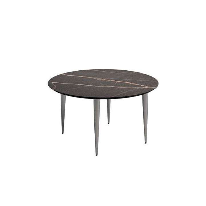 Priser på Thomsen Furniture - Katrine sofabord - Ø100 cm - Nano-laminat - Børstet stål - 50 cm