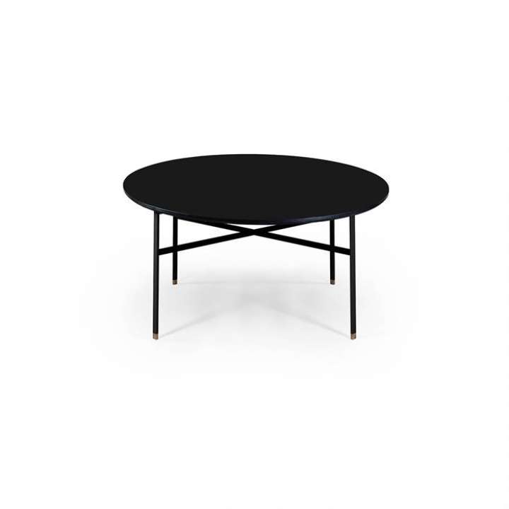 Priser på Skovby SM243 / SM262S sofabord - Ø 99 cm - Bordplade: Sort nano-laminat