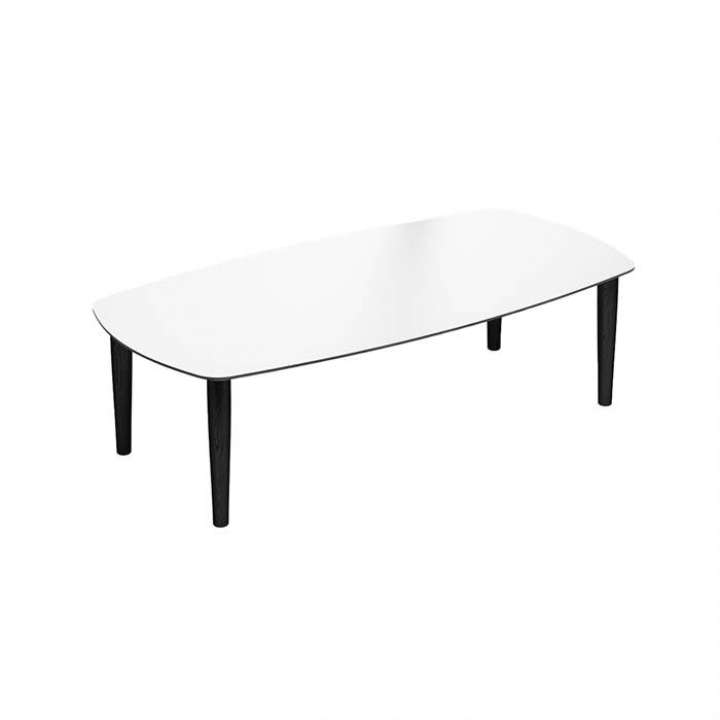 Priser på Thomsen Furniture - Katrine sofabord - Bådform - 68x128 cm - Mørkegrå stenlook