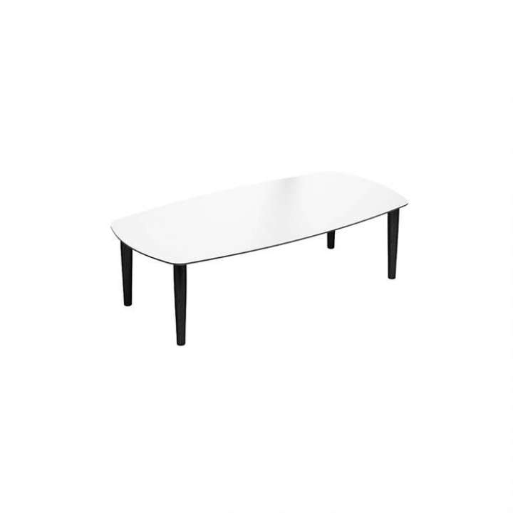 Priser på Thomsen Furniture - Katrine sofabord - Bådform - 68x128 cm - Sort Nano