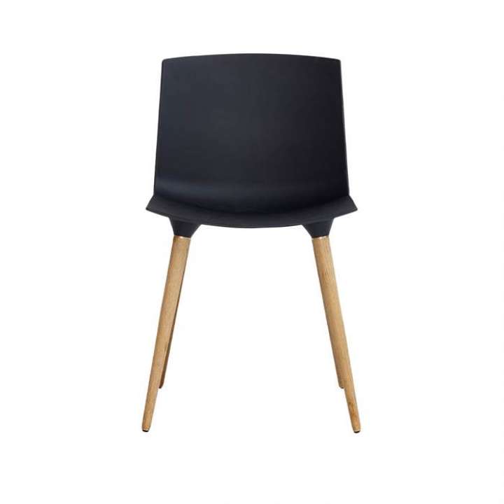 Priser på Andersen Furniture TAC spisebordsstol - plast - Sort - Mat lak stel