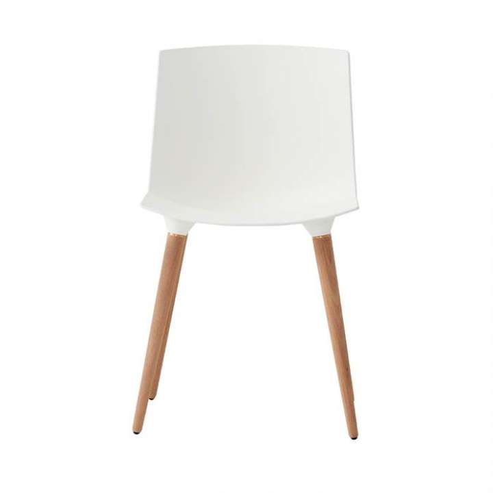 Priser på Andersen Furniture TAC spisebordsstol - plast - Hvid - Mat lak stel