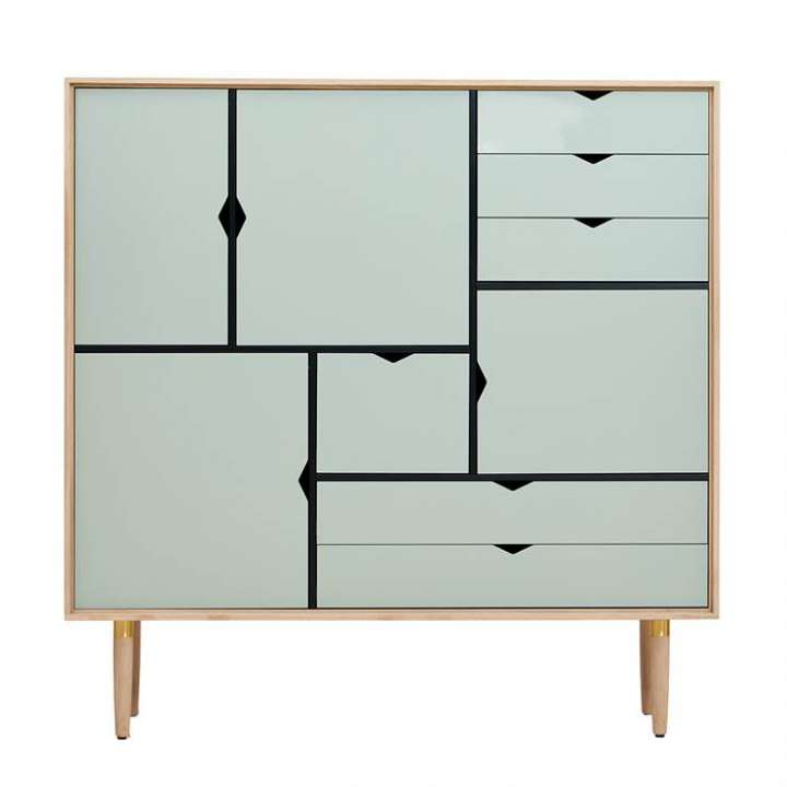 Priser på Andersen Furniture S3 opbevaring - Ocean Grey - Naturolieret valnød