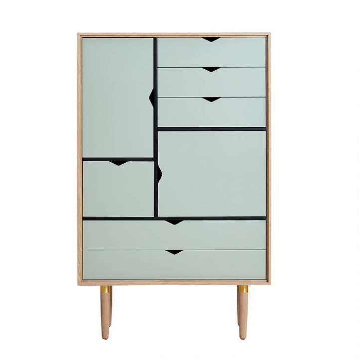Priser på Andersen Furniture S5 reol - Ocean Grey - Olieret eg