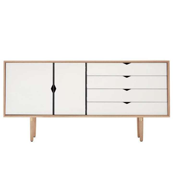 Priser på Andersen Furniture S6 skænk - Hvide fronter - olieret eg