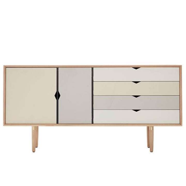 Priser på Andersen Furniture S6 skænk - Eg sæbe - Farvede fronter