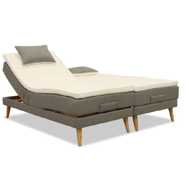 Priser på Dannevang elevationsseng - 180x200 cm - Grå - Fast/Fast