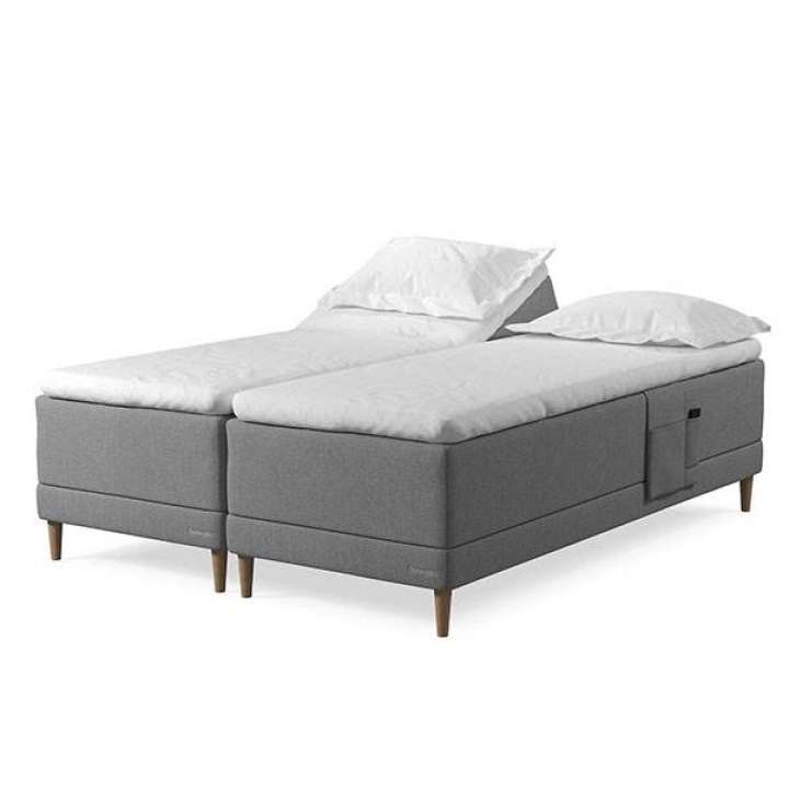 Priser på Dunlopillo Passion Box elevationsseng - 180x200 cm - Lysegrå